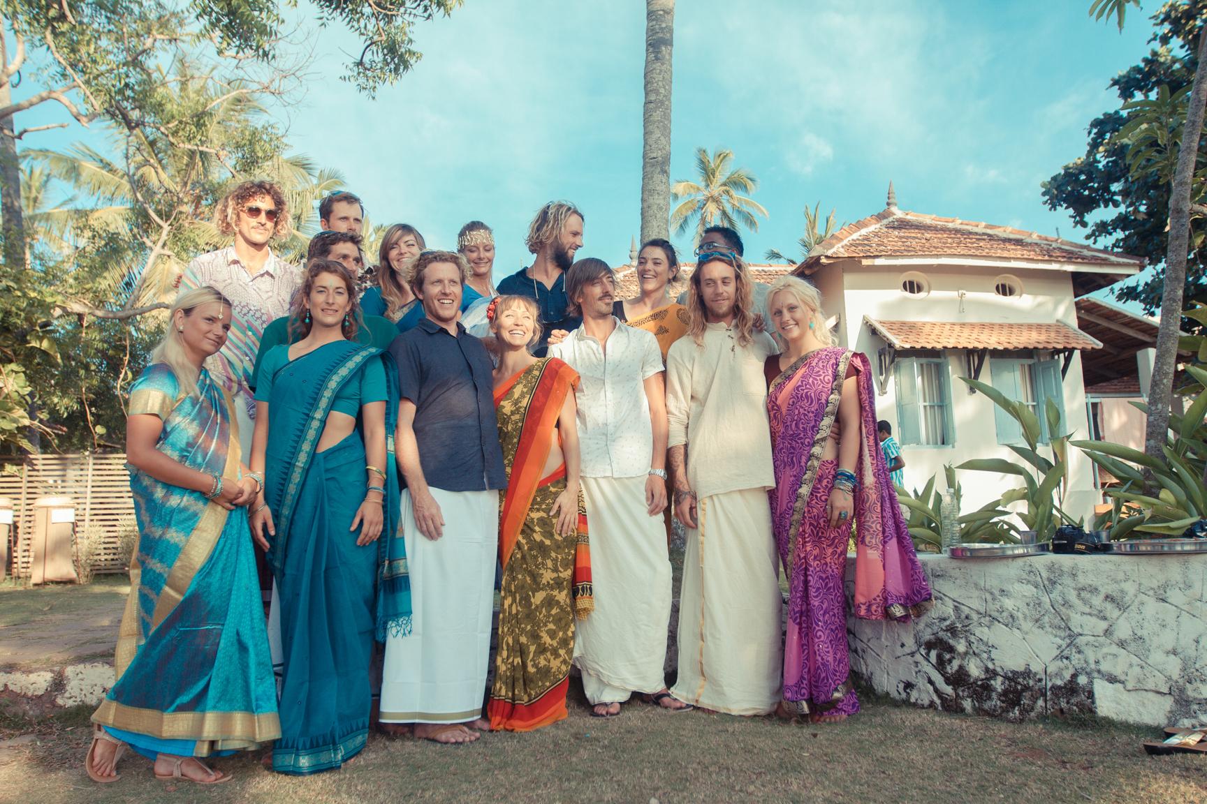 group of people in saris