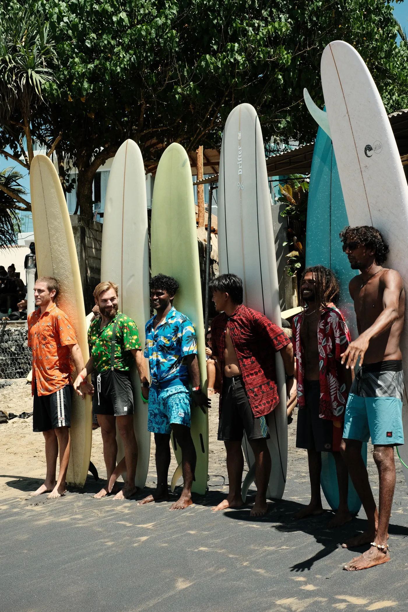 Guests browsing the Cove Surf Jam pop-up shop and merch stall